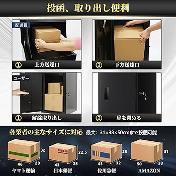 Amazon.co.jp: 宅配ボックス 屋外 大型 150L大容量 防水 ポスト
